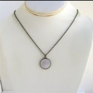 Italian Coin Pendant Necklace